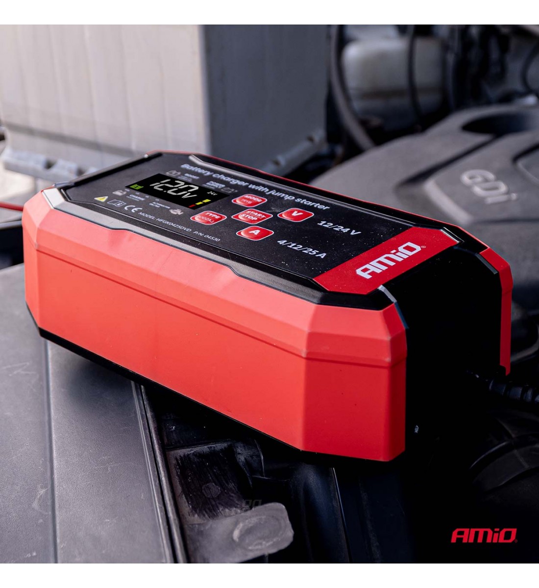 Încărcător digital de baterii BOOST AGM GEL STD LiFePo4 MAX 25A 12/24V PRO AMIO-04530