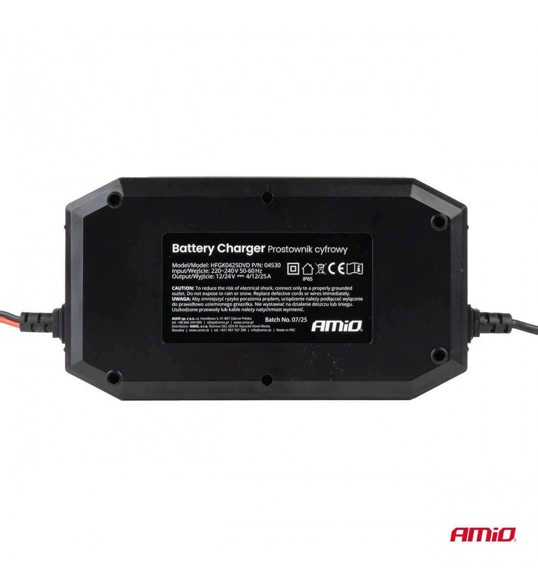 Încărcător digital de baterii BOOST AGM GEL STD LiFePo4 MAX 25A 12/24V PRO AMIO-04530