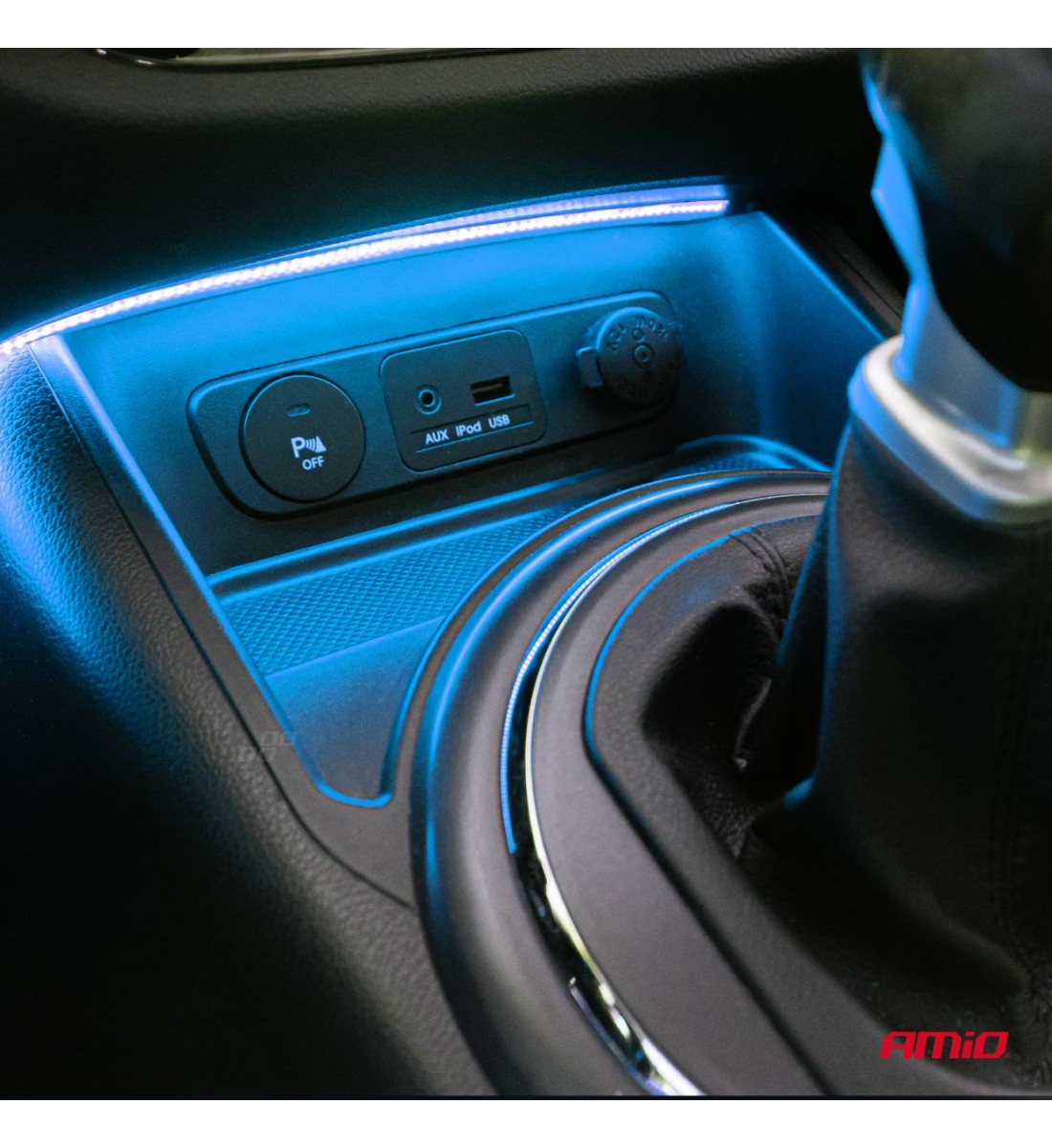 Benzi LED COB pentru mașini albastre 2x30cm 12V AMIO-04571