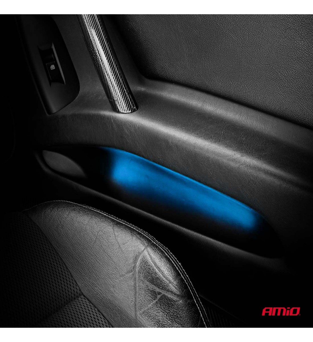 Benzi LED COB pentru mașini albastre 2x30cm 12V AMIO-04571