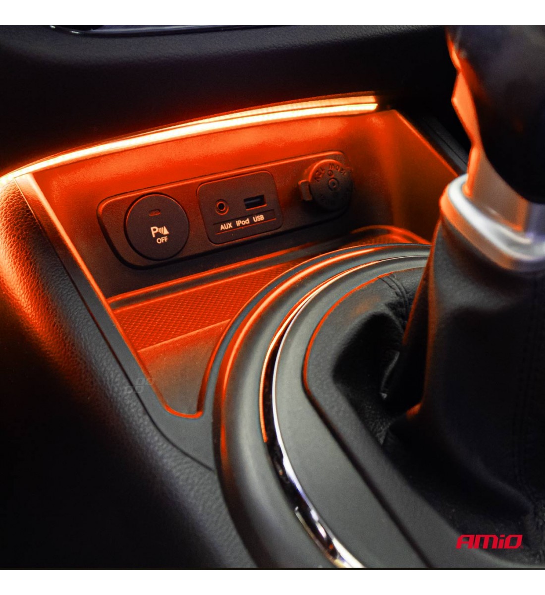 Benzi LED COB pentru mașini portocalii 2x30cm 12V AMIO-04572