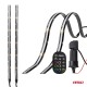 Benzi LED COB pentru mașini, RGB multicolor cu telecomandă, 2x30cm, 12V AMIO-04579