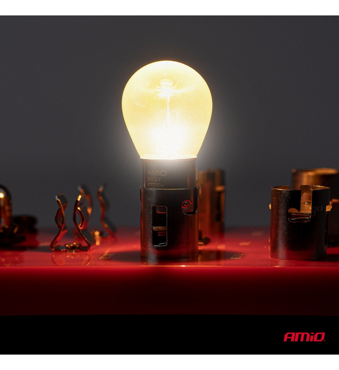 Becuri halogen PY21W 12V 21W BAU15S LumiTec portocaliu crom 2 buc AMIO-04627