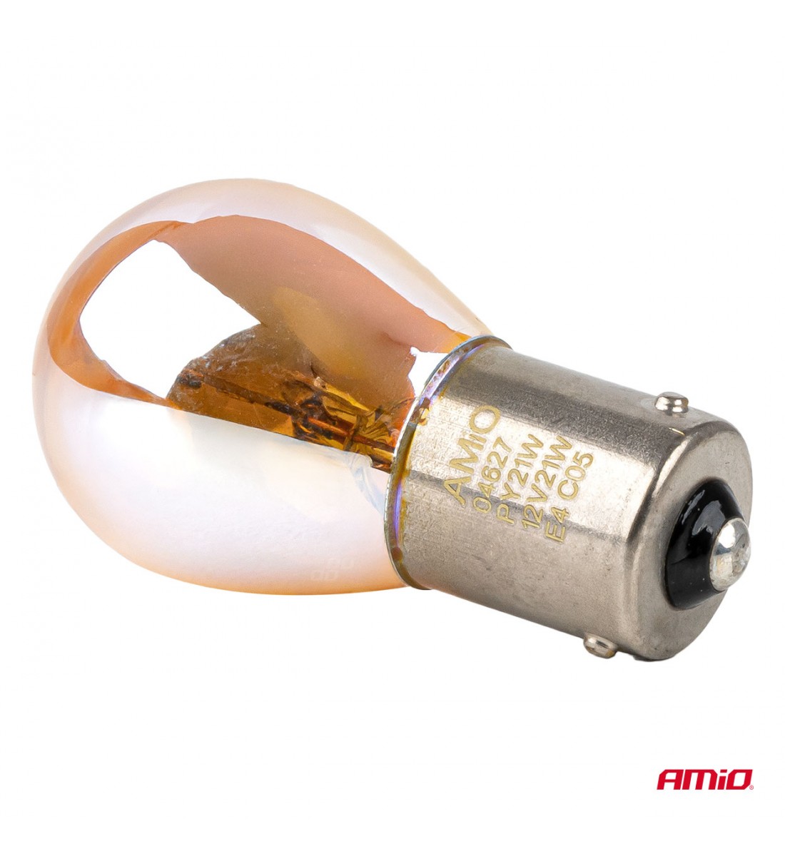 Becuri halogen PY21W 12V 21W BAU15S LumiTec portocaliu crom 2 buc AMIO-04627