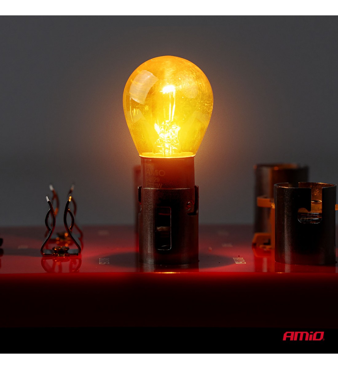 Becuri halogen PY21W 12V 21W BAU15S LumiTec crom portocaliu 2 buc. AMIO-04629