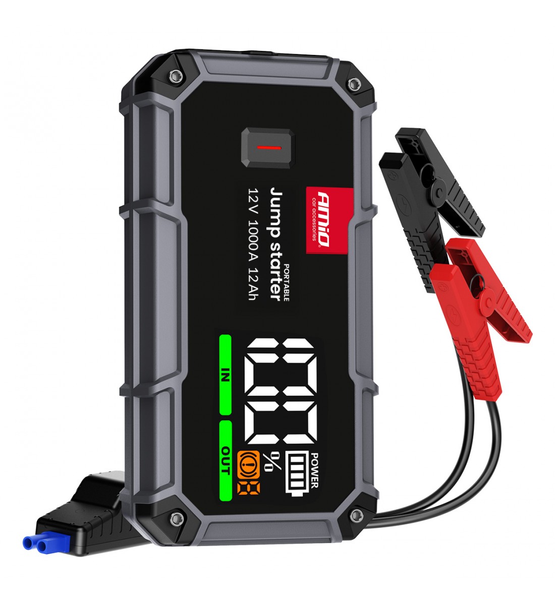 Acumulator portabil 3 în 1 cu LED și baterie externă 12V 12Ah 1000A PRO AMIO-04676