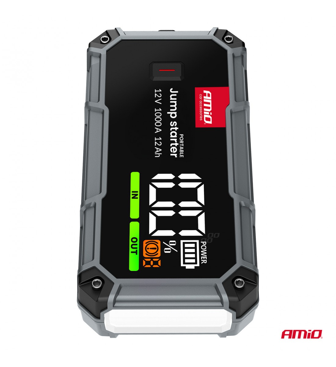 Acumulator portabil 3 în 1 cu LED și baterie externă 12V 12Ah 1000A PRO AMIO-04676