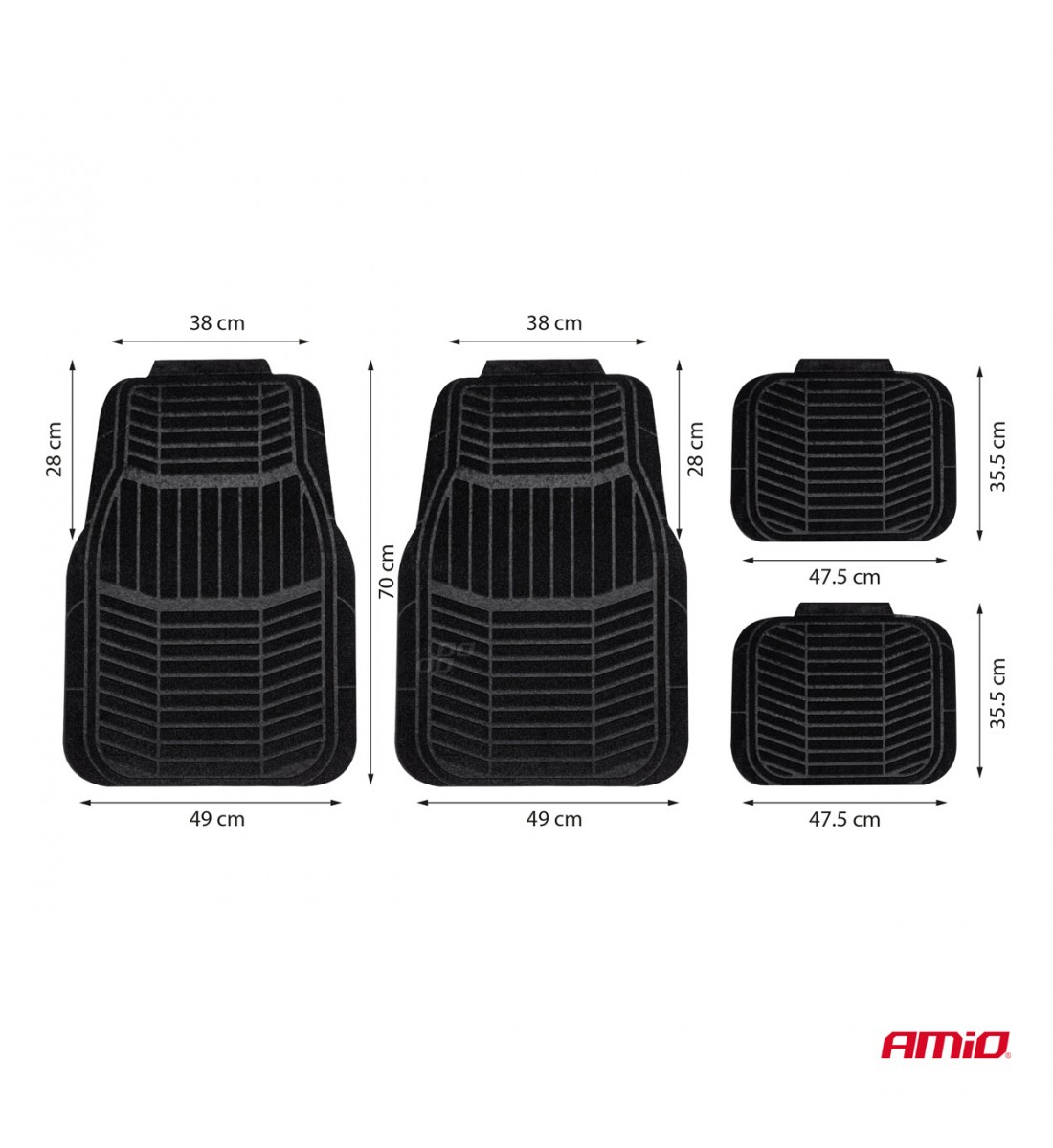Set covorașe textile universale din catifea TCM-01 AMIO-04695