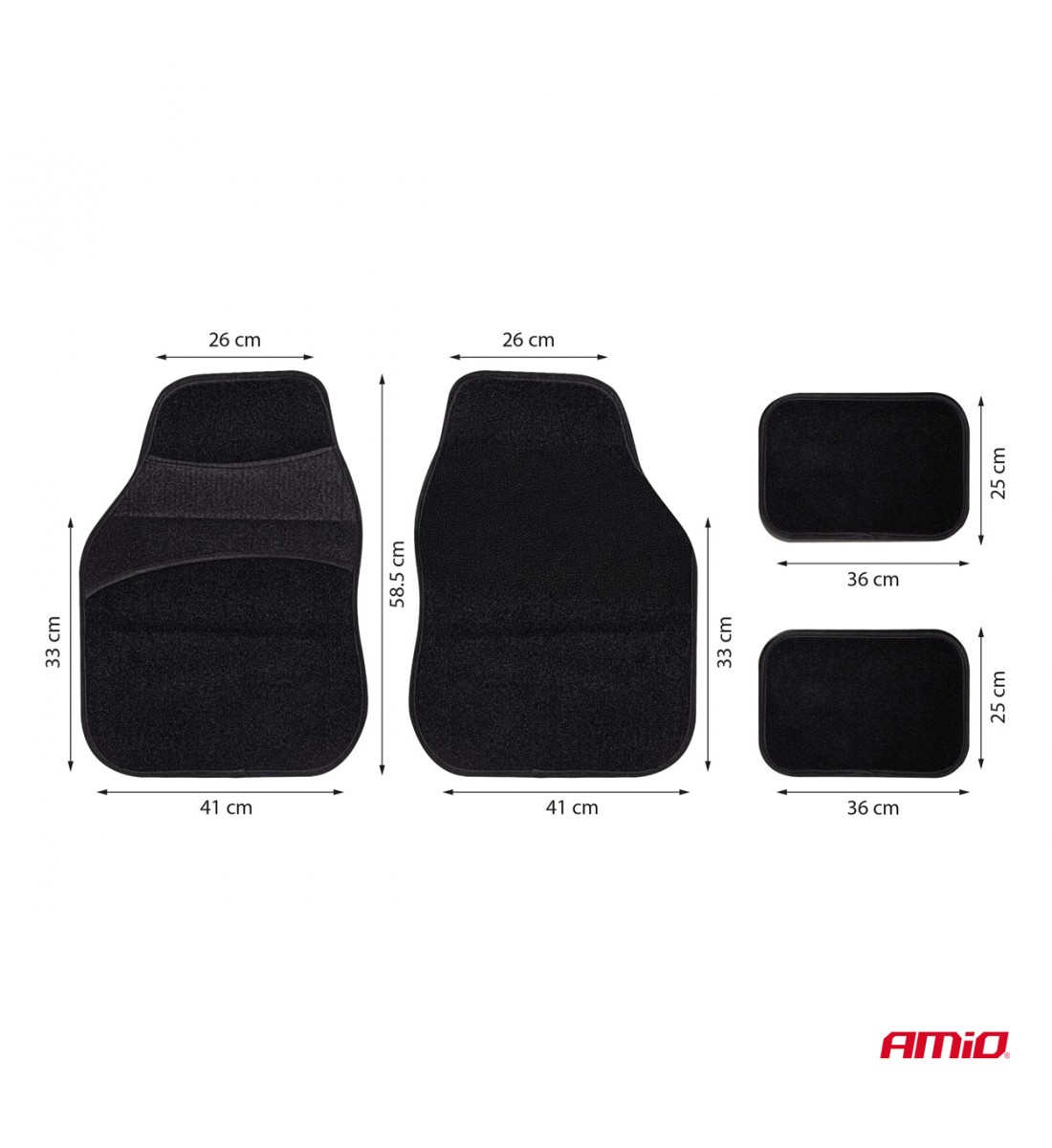 Set covorașe textile universale din velur TCM-02 AMIO-04696