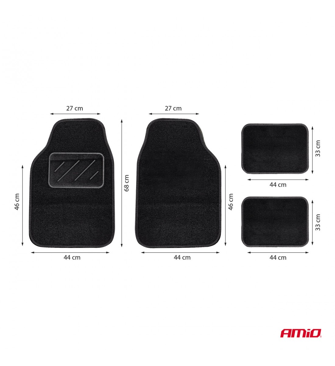 Set covorașe textile universale din velur TCM-05 AMIO-04699