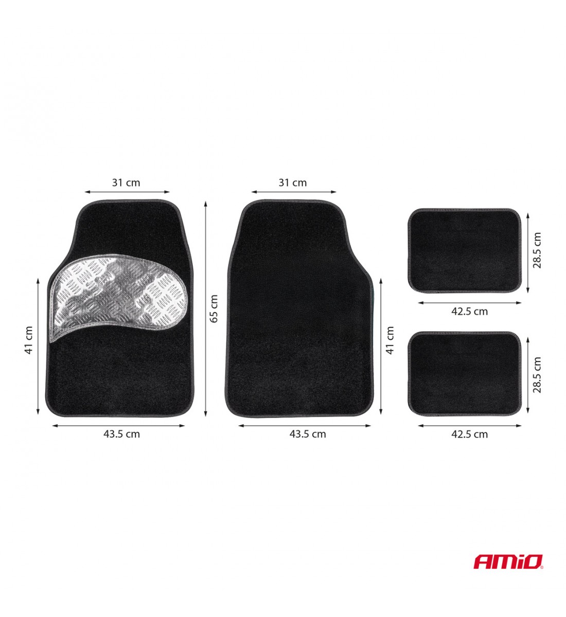 Set covorașe textile universale din velur TCM-06 AMIO-04700