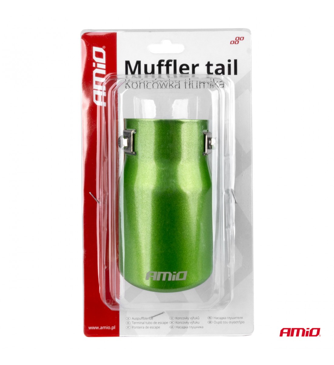 Ornament topa esapament din oțel inoxidabil verde AMIO-04071 Ornament topa esapament din oțel inoxidabil verde AMIO-04071