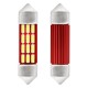 Set Becuri sofit CANBUS 4014 12SMD Festoon C5W C10W C3W 36mm Alb 12V 24V AMIO-01632