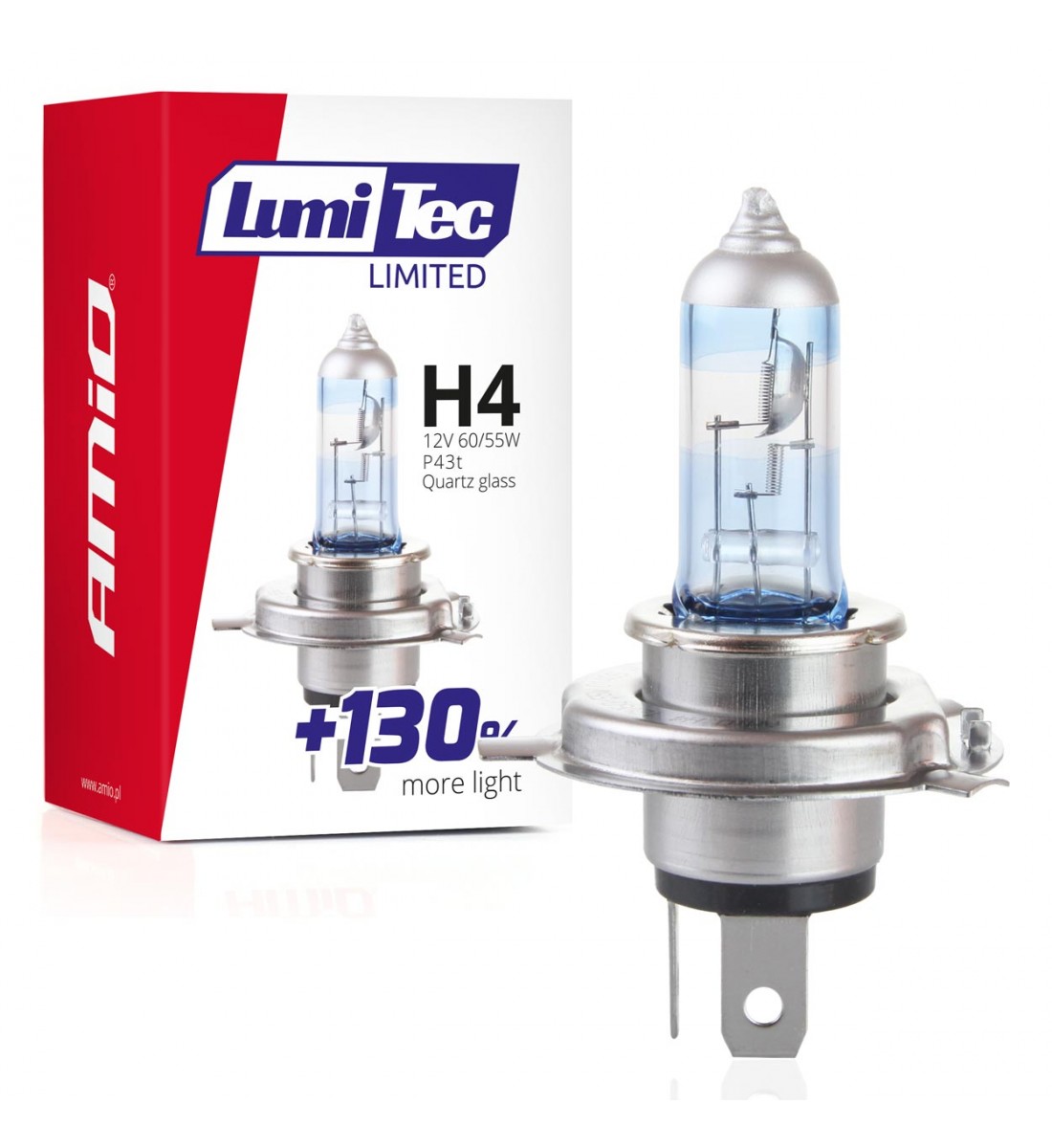 Bec halogen H4 12V 60/55W LumiTec LIMITED +130% AMIO-02132