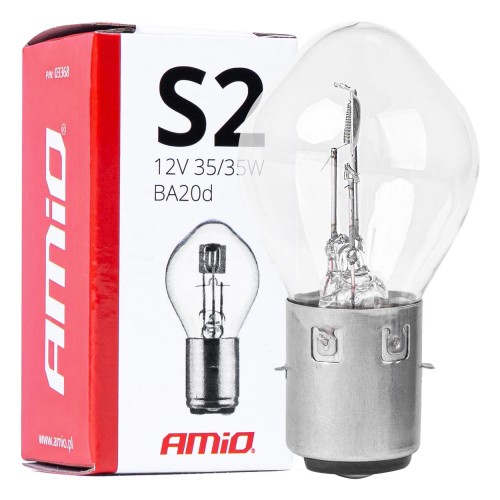 Bec cu halogen S2 12V 35/35W BA20d AMIO-03368