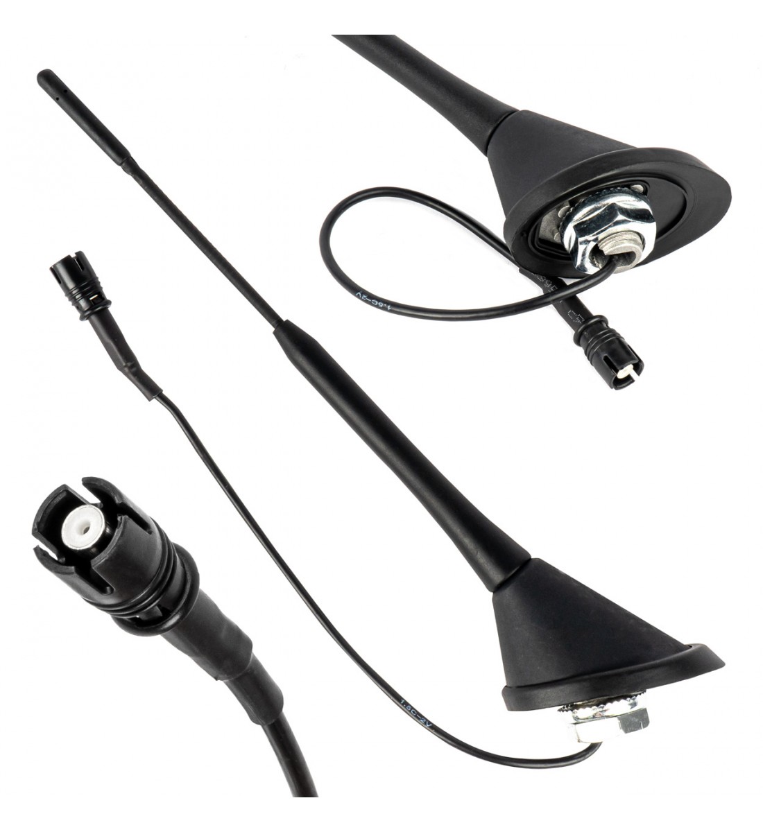 Antenă auto universală, catarg tip bip cu amplificator RAKU-2 ANT10 AMIO-04154 Antenă auto universală, catarg tip bip cu amplificator RAKU-2 ANT10 AMIO-04154