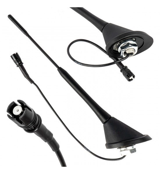 Antenă auto universală, catarg tip bip cu amplificator RAKU-2 ANT10 AMIO-04154 Antenă auto universală, catarg tip bip cu amplificator RAKU-2 ANT10 AMIO-04154