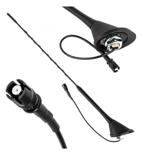Antenă auto universală, catarg tip bip cu amplificator RAKU-2 ANT11 AMIO-04155 Antenă auto universală, catarg tip bip cu amplificator RAKU-2 ANT11 AMIO-04155