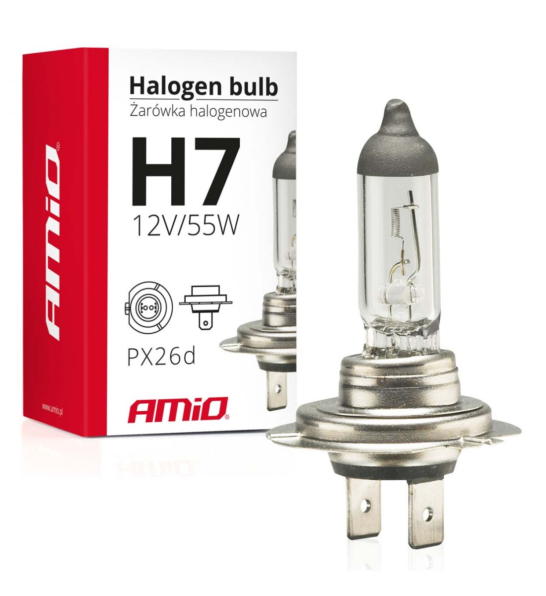 Bec halogen H7 12V 55W filtru UV (E4)