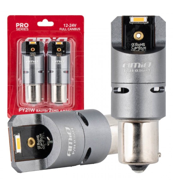 Becuri LED FULL CANBUS PY21W 2x1860 SMD portocaliu 12V 24V Becuri LED FULL CANBUS PY21W 2x1860 SMD portocaliu 12V 24V