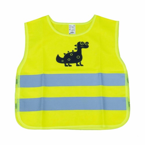 Vesta de siguranta pentru copii galbena cu certificat DINOSAUR 