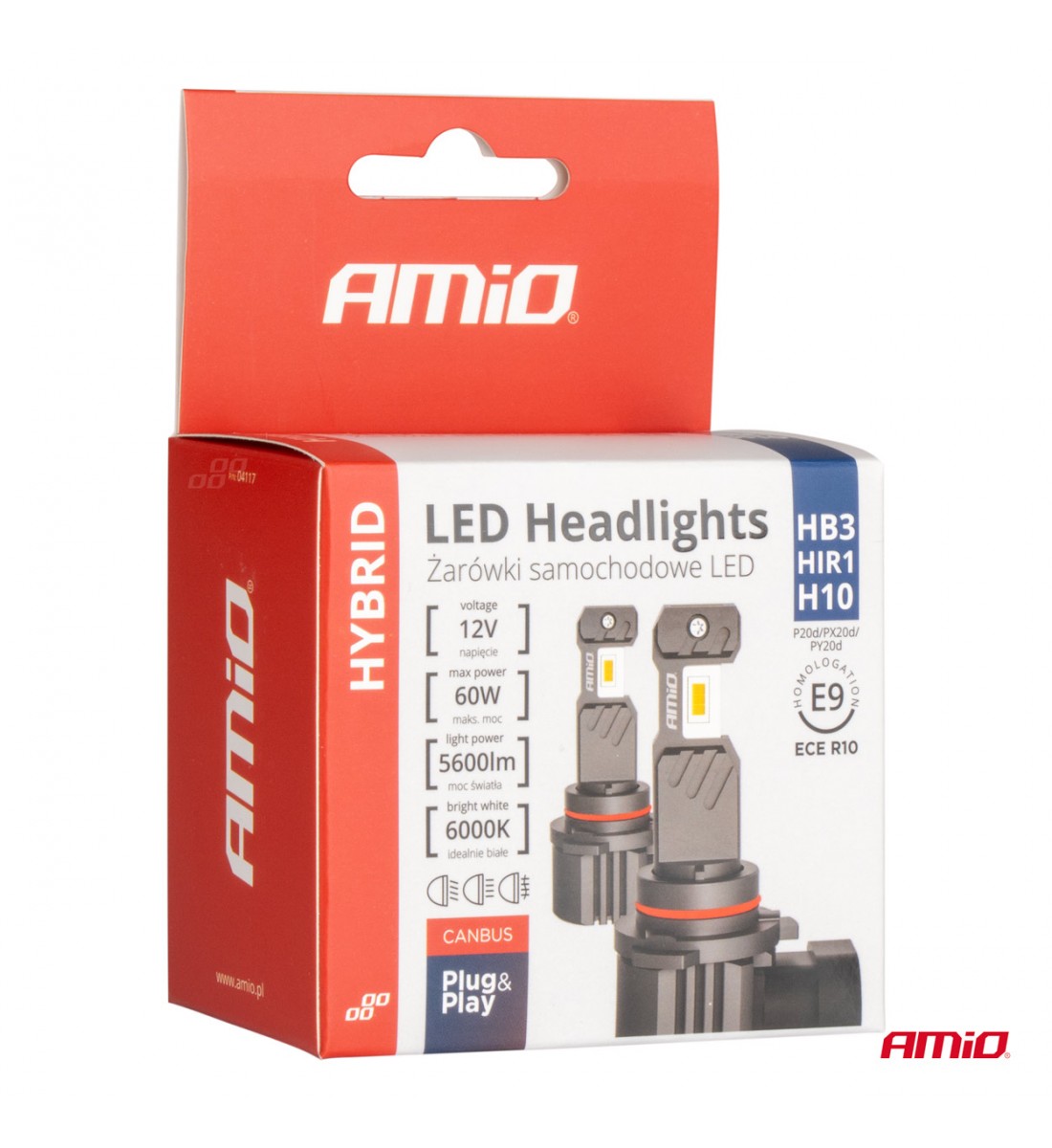 Set becuri auto ,Seria hibridă HB3 HIR1 H10 6000K Canbus 60W 