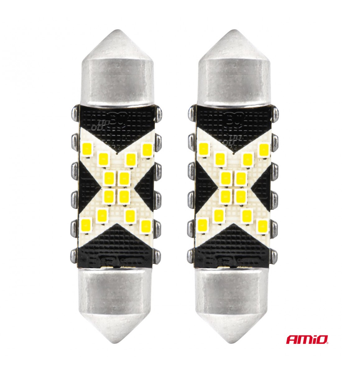 Becuri LED CANBUS 12SMD Festoon C5W 2016 41mm Alb 12/24V 