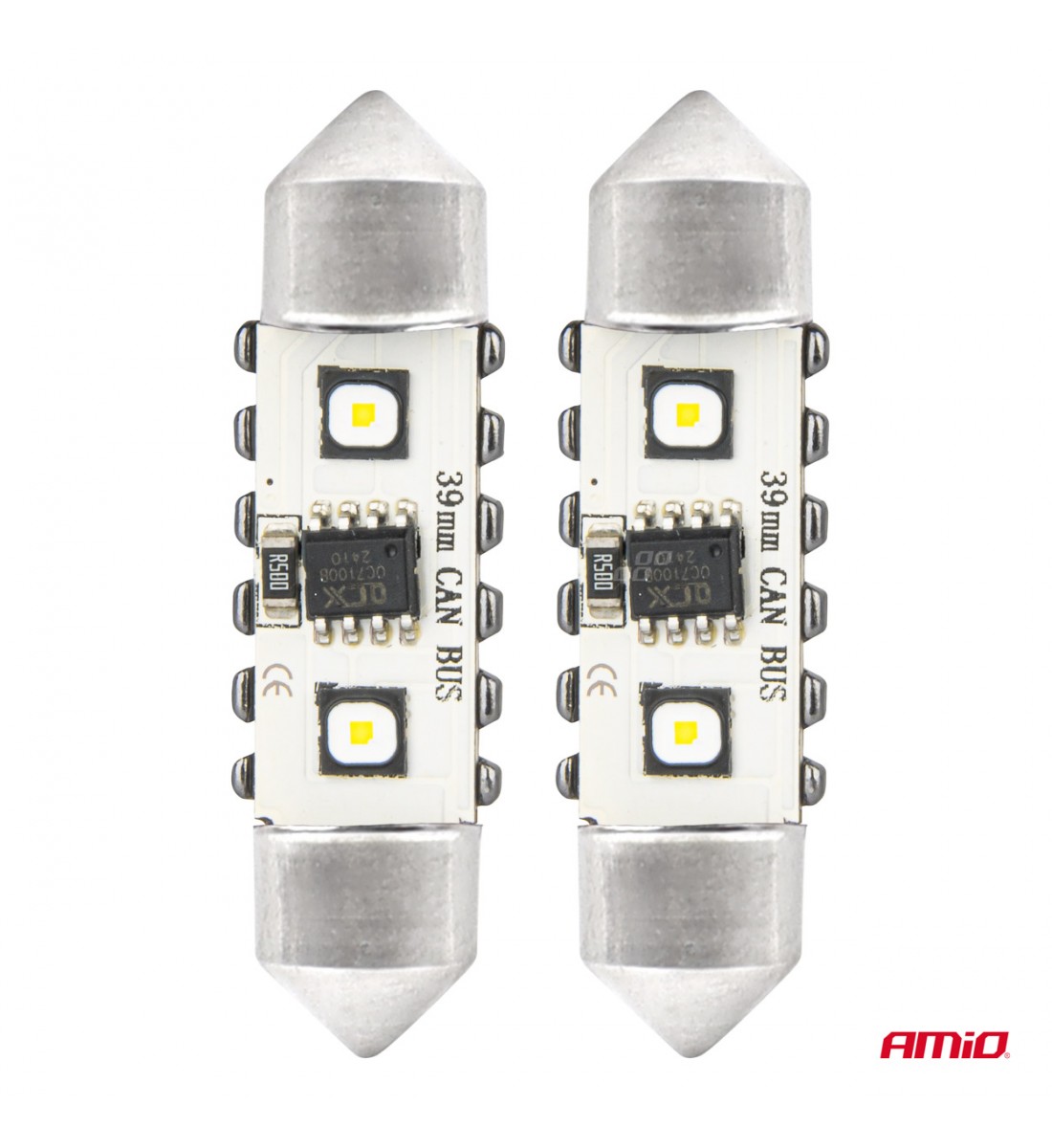 Becuri LED CANBUS 12SMD Festoon C5W 3838 39mm Alb 12/24V 