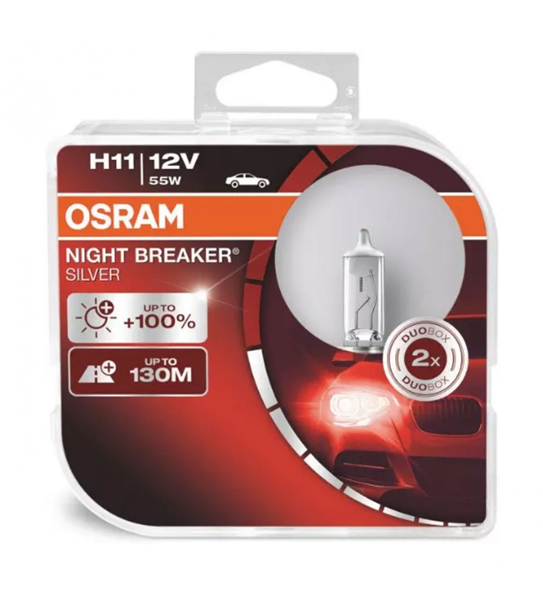 Becuri  halogen Osram H11 12V 55W PGJ19-2 NIGHT BREAKER SILVER