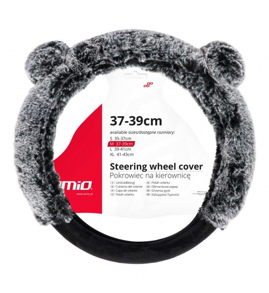 Husa volan cu urechiuse , Gri SWC-55-M (37-39cm) Husa volan cu urechiuse , Gri SWC-55-M (37-39cm)