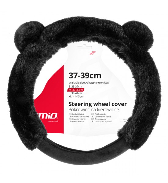 Husa volan cu urechiuse , Neagra SWC-55-M (37-39cm) Husa volan cu urechiuse , Neagra SWC-55-M (37-39cm)