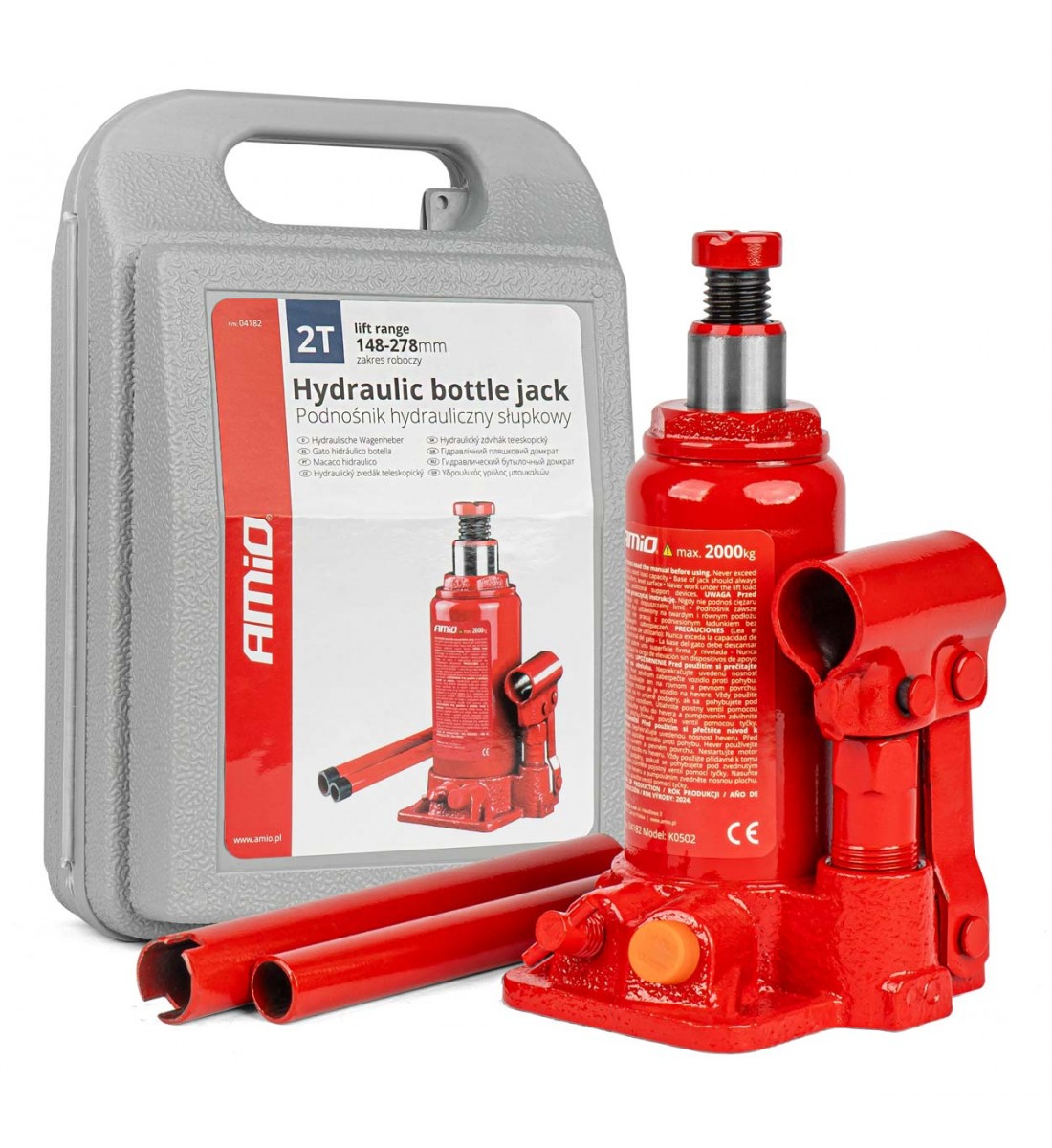 Cric hidraulic  vertical 2T cutie PVC AMIO-04182