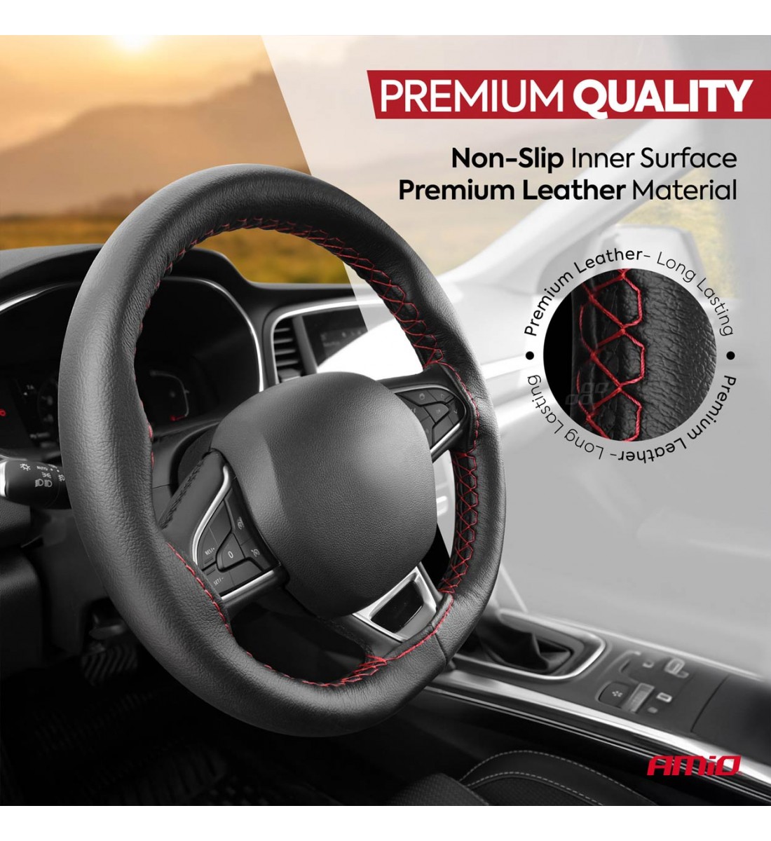 Husă de cusut pentru volanul mașinii M 38-39cm OTOM-OTDK103 Husă de cusut pentru volanul mașinii M 38-39cm OTOM-OTDK103