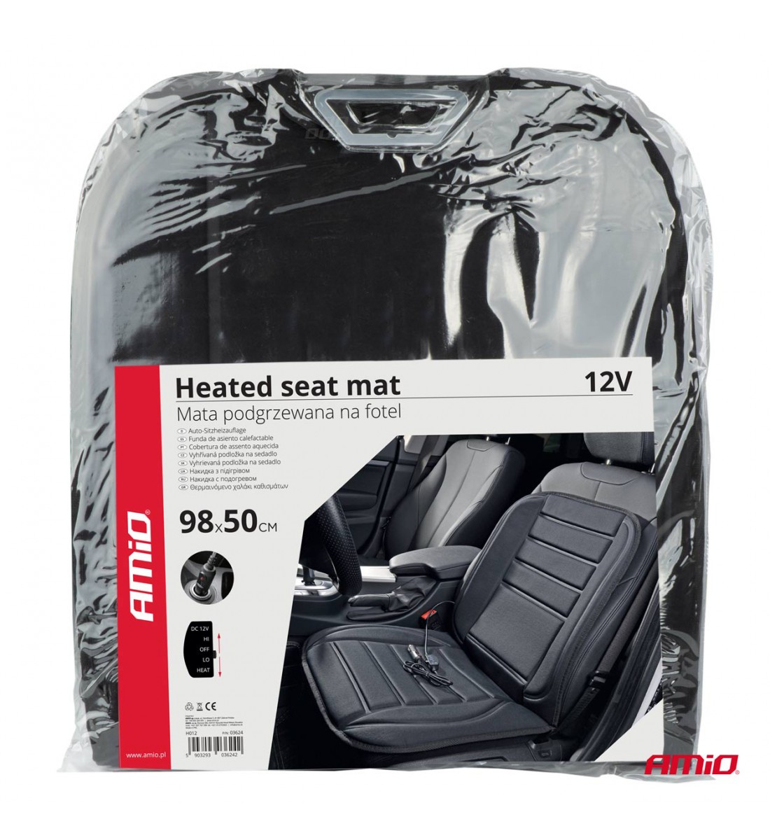 Husa scaun cu incalzire, alimenteare bricheta, 12V