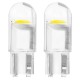 Set becuri auto T10 W5W COB HPC 12V Alb transparent AMIO-02645