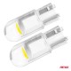 Set becuri auto T10 W5W COB HPC 12V Alb transparent AMIO-02645