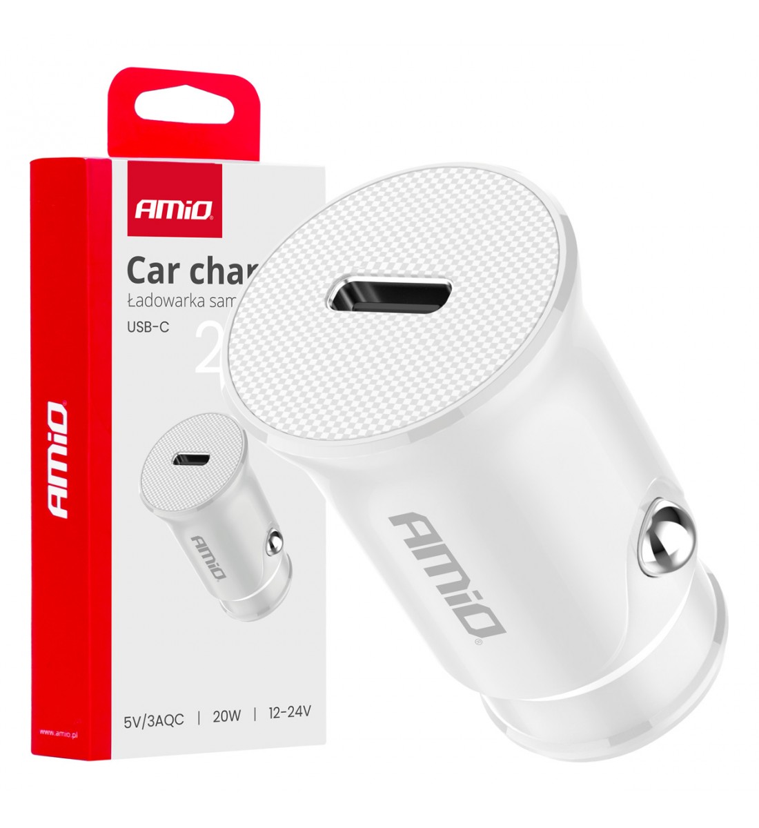 Încărcător auto USB-C 20W AMIO-03876