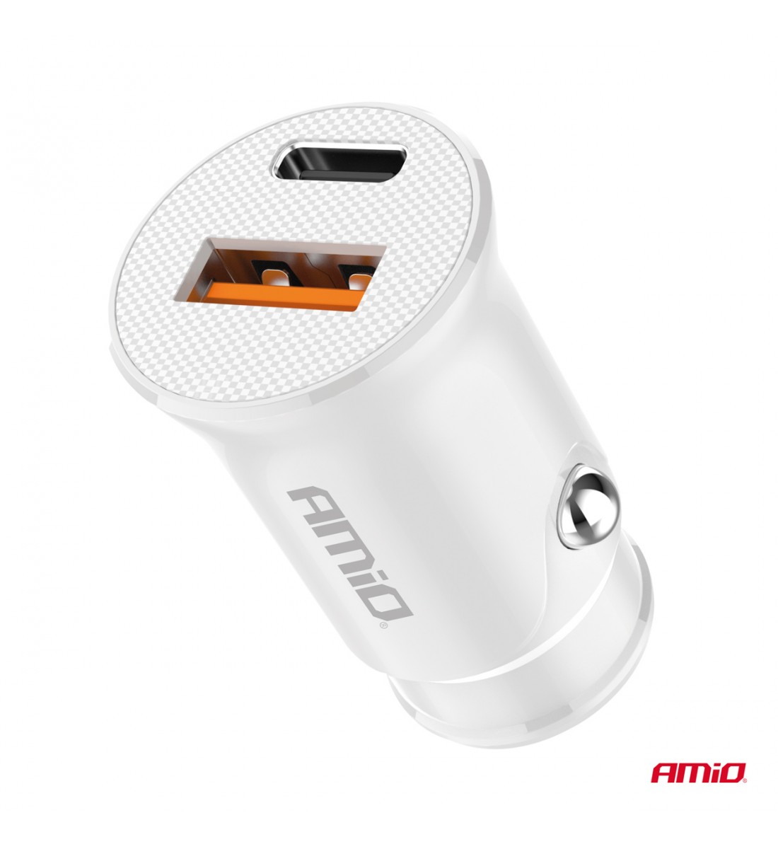 Încărcător auto USB-A + USB-C 20W AMIO-03877