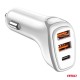 Incarcator auto 2x USB-A + USB-C 38W AMIO-03886