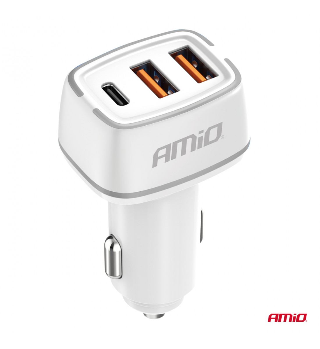 Incarcator auto 2x USB-A + USB-C 32W AMIO-03890