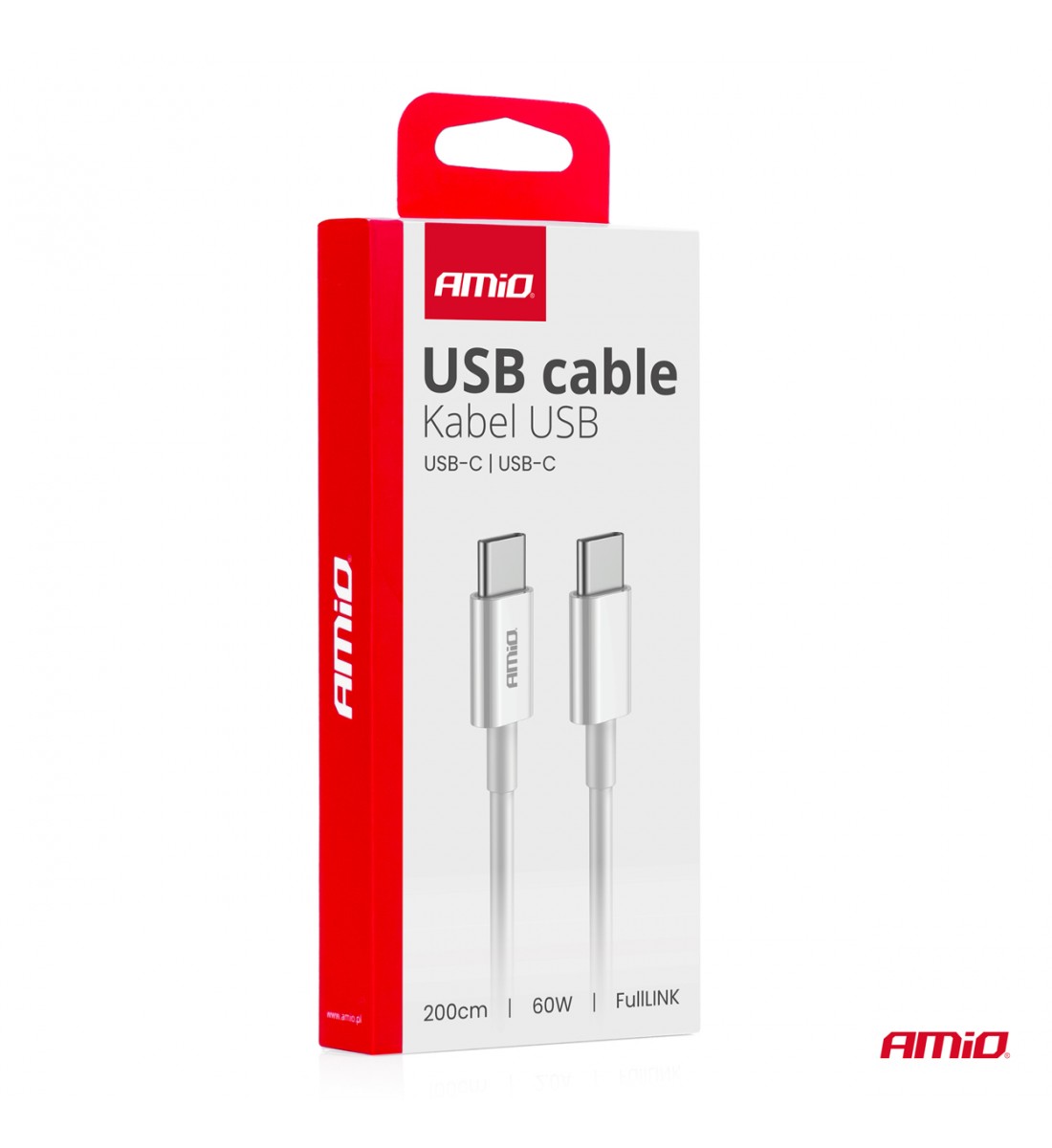 Cablu de încărcare USB-C 60W 200cm FullLINK AMIO-03897