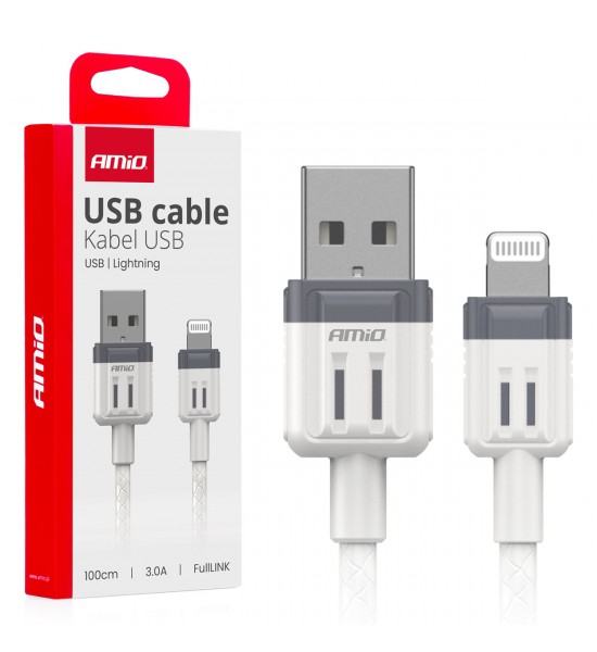 Cablu de încărcare USB-A - LIGHTNING IPHONE 3A 100cm FullLINK AMIO-03907