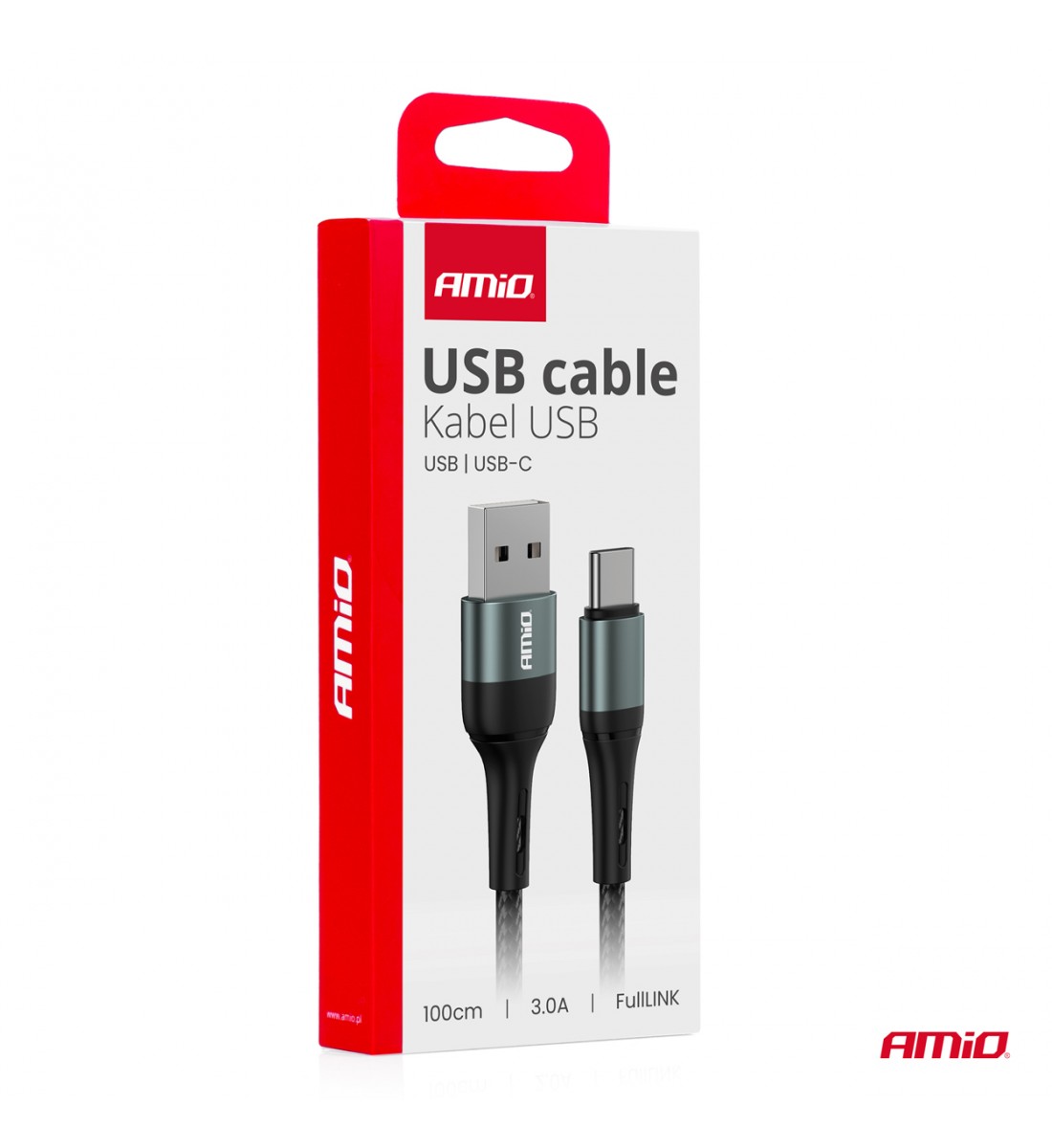 Cablu de încărcare USB-A - USB-C 3A 100 cm FullLINK AMIO-03911