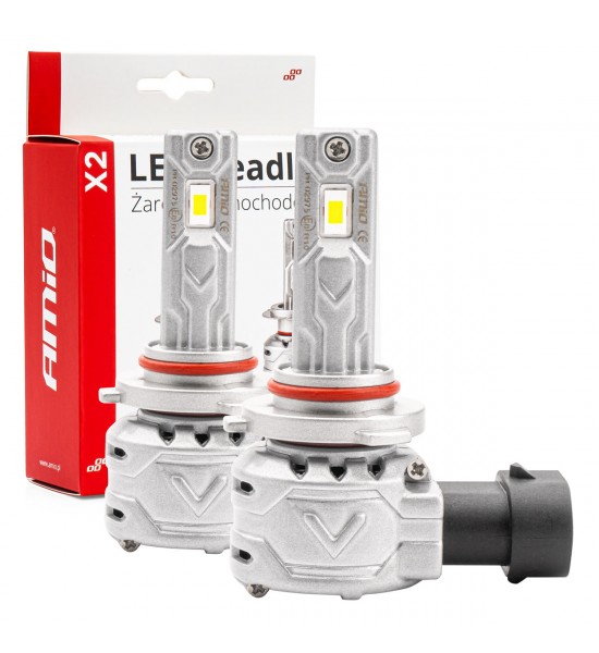Set becuri cu LED Seria X2 HB3 9005/HIR1 9011/H10 AMiO-02975 Set becuri cu LED Seria X2 HB3 9005/HIR1 9011/H10 AMiO-02975