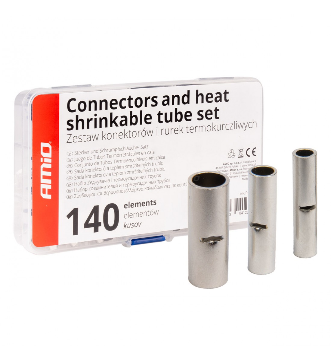 Set de conectori de cablu BN1.25 BN2 BN5.5 160 buc. conectori AMIO-04123