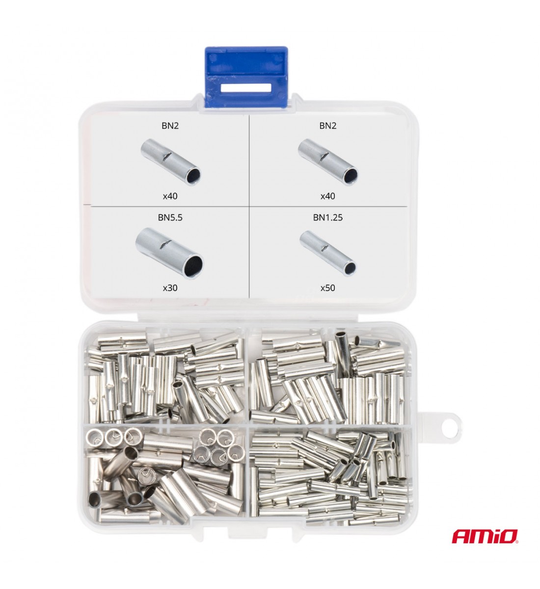 Set de conectori de cablu BN1.25 BN2 BN5.5 160 buc. conectori AMIO-04123