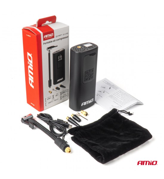 Compresor wireless, reîncărcabilă, LED, USB-C, 40W, AMIO-04377