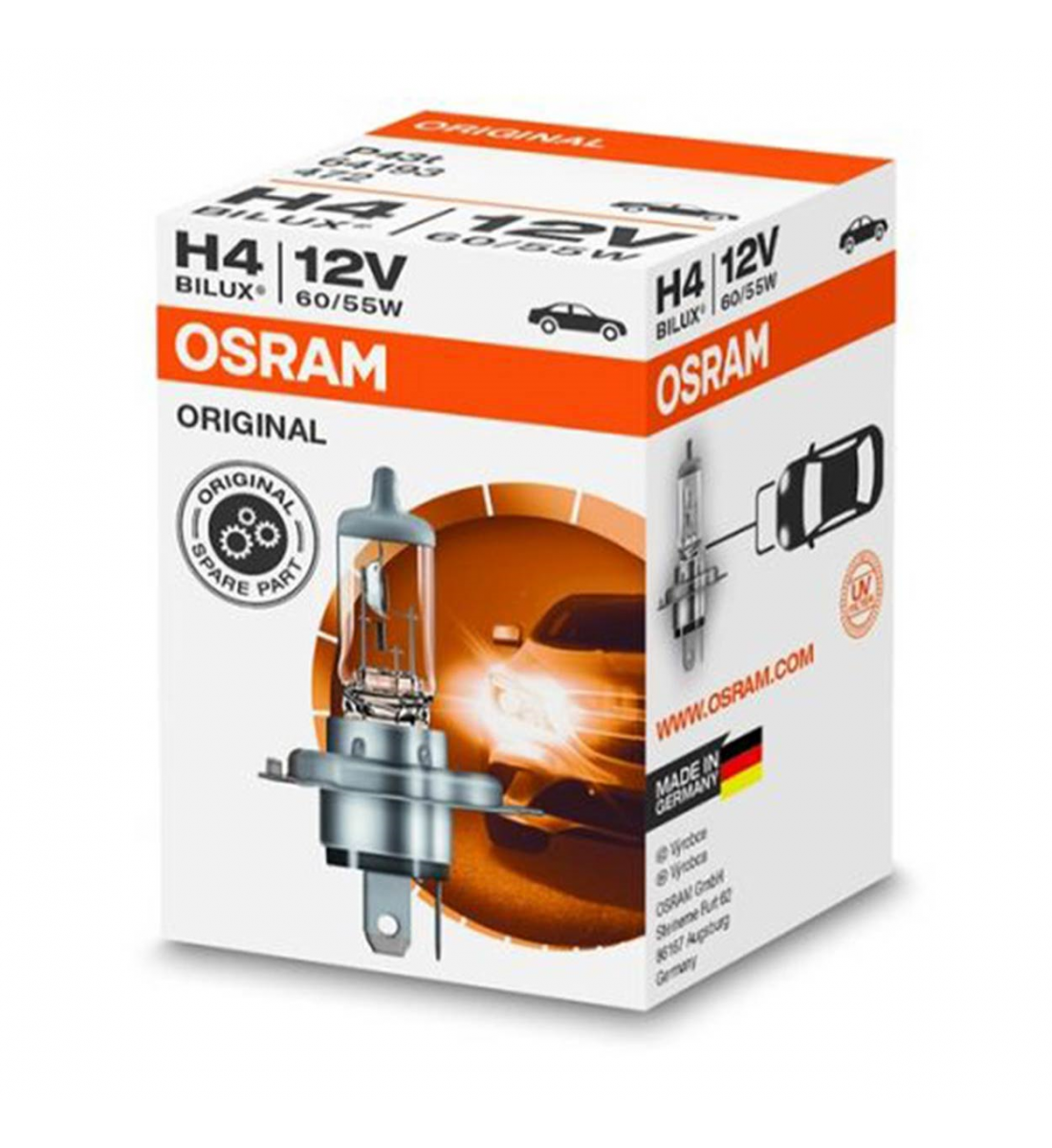 Bec Halogen Auto, Osram, H4, P43T, 12 V, 55W