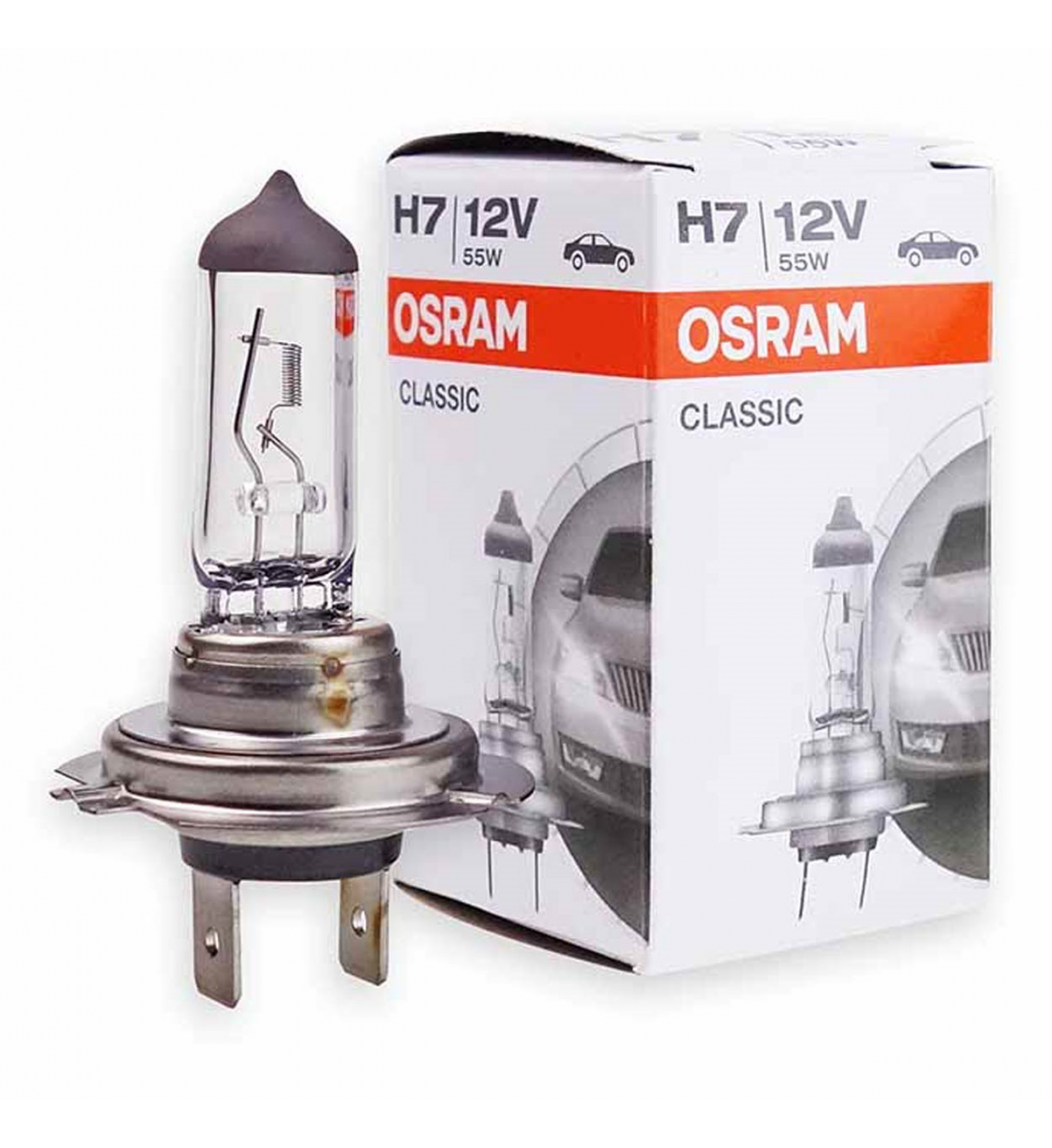 Bec Halogen Auto, Osram Clasic, H7, PX26D, 55W, 12 V