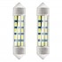 Set 2 Becuri  Auto, C5W/Feston/Soffit 39 mm, 15  SMD, 12v, lumina alba